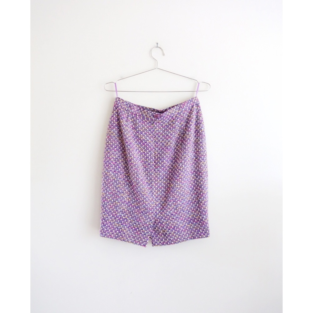 Escada Lavender Boucle Skirt Suit sz DE 40 US 8 10 - Picture 5 of 6